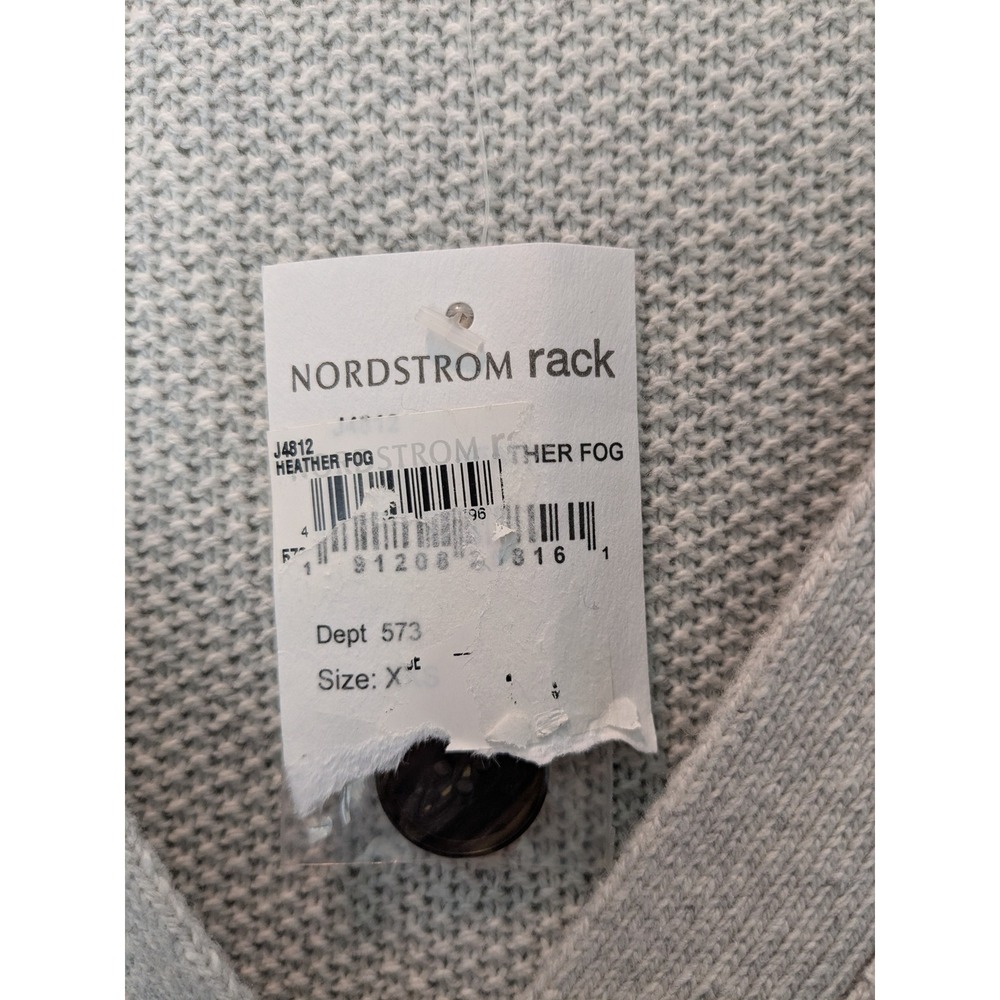 Madewell Heather Fog Knit Cardigan‎ Sweater Button Front Pockets XXS - Picture 4 of 10